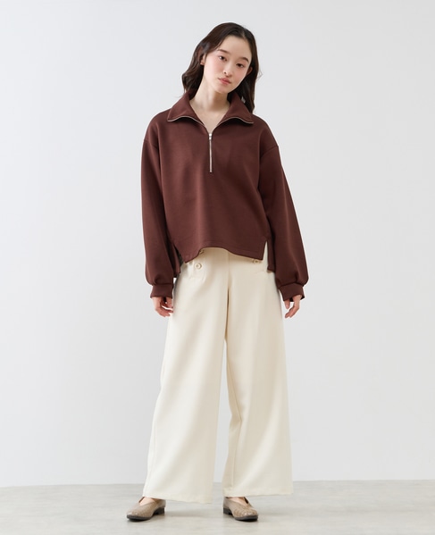 【LOURMARIN】ハーフジッププルオーバー 詳細画像 ブラウン 3