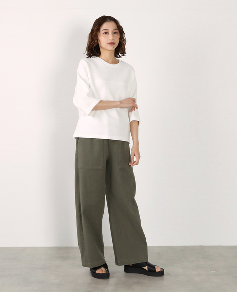 切り替え6分袖プルオーバー 詳細画像 オフホワイト 11