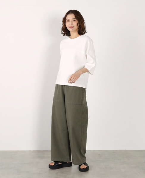 切り替え6分袖プルオーバー 詳細画像 オフホワイト 5