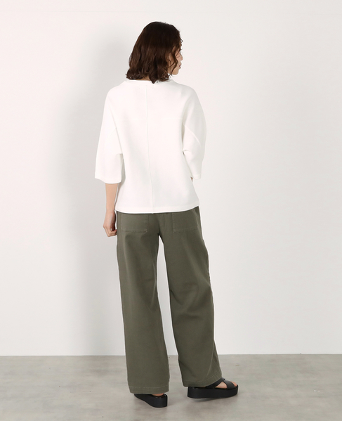 切り替え6分袖プルオーバー 詳細画像 オフホワイト 9