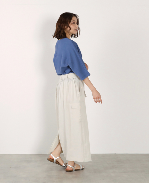 切り替え6分袖プルオーバー 詳細画像 ブルー 7