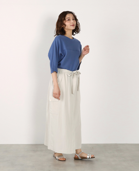 切り替え6分袖プルオーバー 詳細画像 ブルー 9