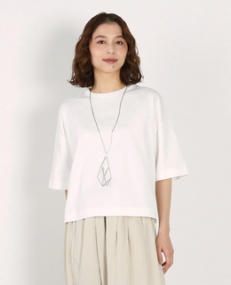 5分袖モックネックTシャツ