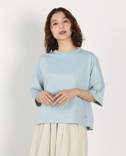 5分袖モックネックTシャツ