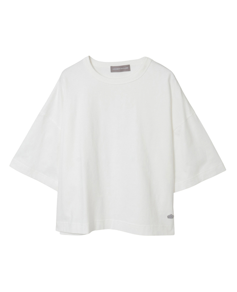 5分袖モックネックTシャツ 詳細画像 オフホワイト 11