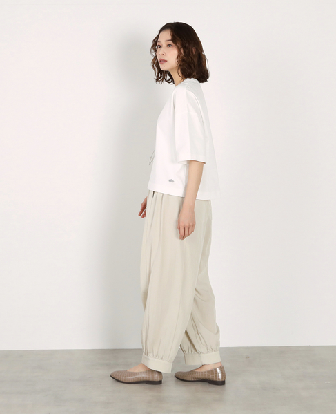 5分袖モックネックTシャツ 詳細画像 オフホワイト 5