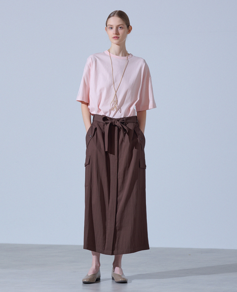 5分袖モックネックTシャツ 詳細画像 ライトピンク 2