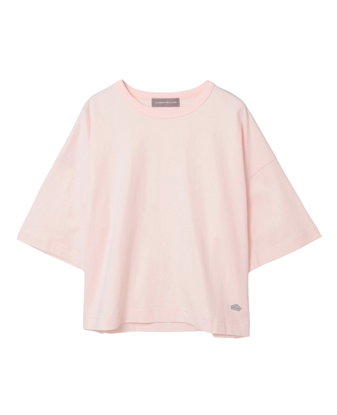 5分袖モックネックTシャツ 詳細画像 ライトピンク 4