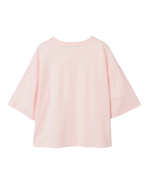 5分袖モックネックTシャツ 詳細画像 ライトピンク 5