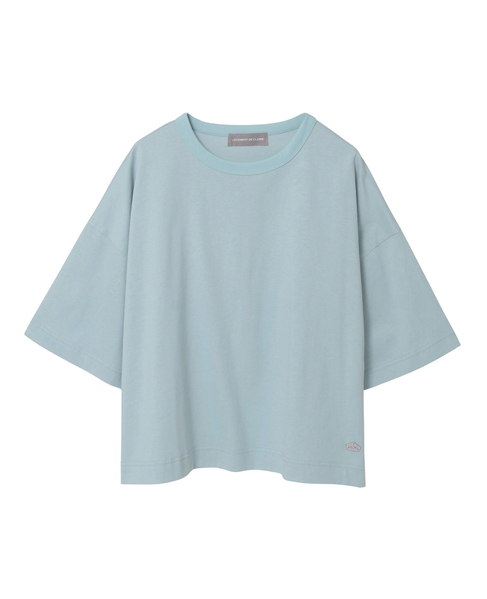 5分袖モックネックTシャツ 詳細画像 ブルー系その他 11