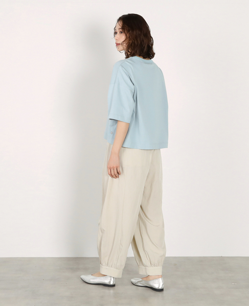 5分袖モックネックTシャツ 詳細画像 ブルー系その他 5