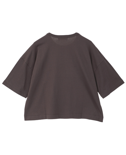 5分袖モックネックTシャツ 詳細画像 ダークブラウン 14