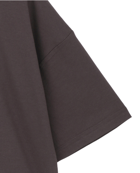 5分袖モックネックTシャツ 詳細画像 ダークブラウン 16