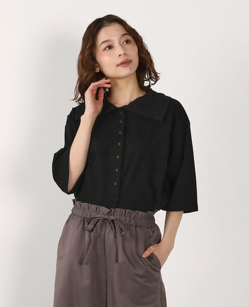 【LOURMARIN】ビックカラープルオーバー 詳細画像 ブラック 1