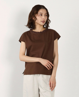 【LOURMARIN】フリル付きフレンチプルオーバー