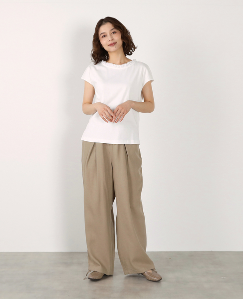 【LOURMARIN】フリル付きフレンチプルオーバー 詳細画像 オフホワイト 2