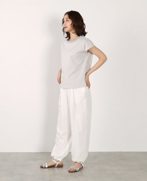 【LOURMARIN】フリル付きフレンチプルオーバー 詳細画像 ライトグレー 4