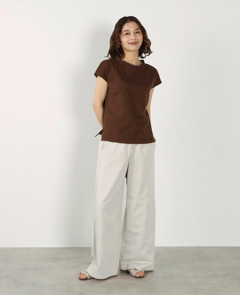 【LOURMARIN】フリル付きフレンチプルオーバー 詳細画像 ブラウン 10