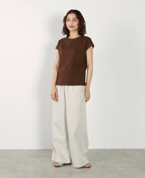 【LOURMARIN】フリル付きフレンチプルオーバー 詳細画像 ブラウン 11