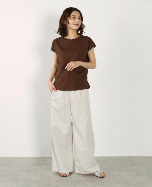 【LOURMARIN】フリル付きフレンチプルオーバー 詳細画像 ブラウン 3