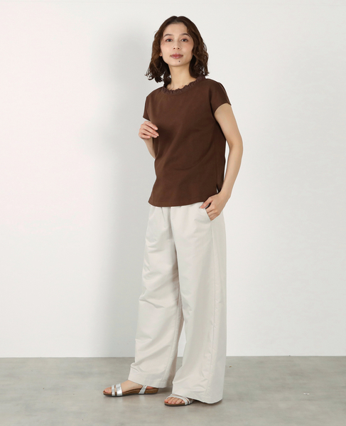 【LOURMARIN】フリル付きフレンチプルオーバー 詳細画像 ブラウン 4