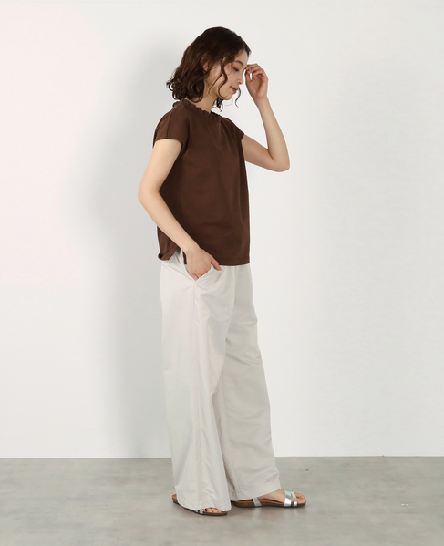 【LOURMARIN】フリル付きフレンチプルオーバー 詳細画像 ブラウン 8