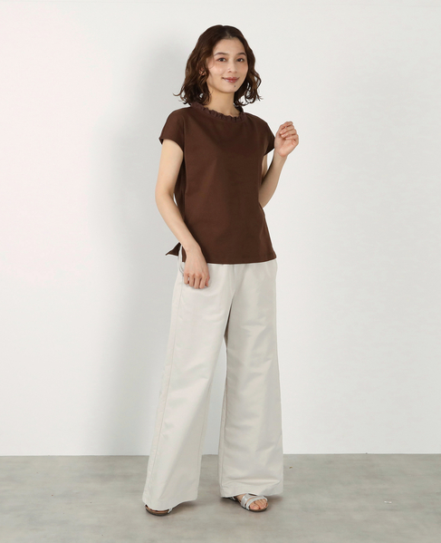 【LOURMARIN】フリル付きフレンチプルオーバー 詳細画像 ブラウン 9