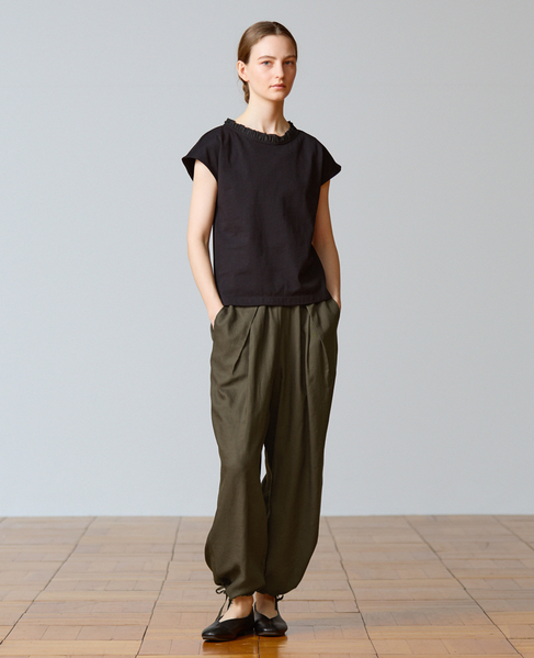 【LOURMARIN】フリル付きフレンチプルオーバー 詳細画像 ブラック 2