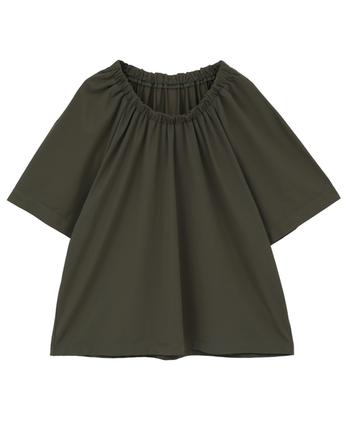 【Allease/オールイーズ】ギャザーカットブラウス 詳細画像 カーキ 1