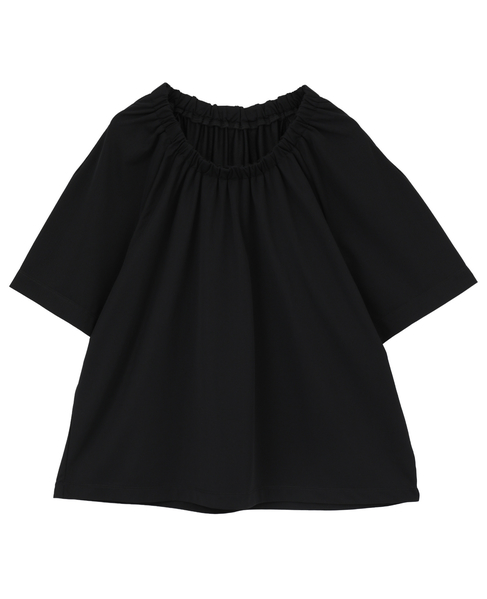 【Allease/オールイーズ】ギャザーカットブラウス 詳細画像 ブラック 1