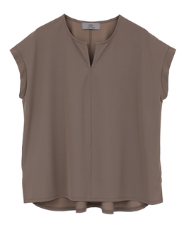 【Allease/オールイーズ】キーネックノースリーブプル