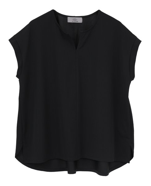 【Allease/オールイーズ】キーネックノースリーブプル 詳細画像 ブラック 1