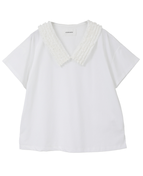 【LOURMARIN】フリルカラープルオーバー 詳細画像 オフ 1