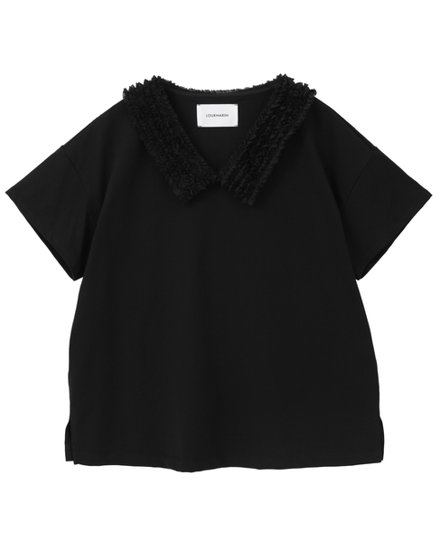 【LOURMARIN】フリルカラープルオーバー 詳細画像 ブラック 1