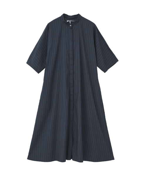 【LOURMARIN】ウイングカラーシャツワンピース 詳細画像 ネイビー 4