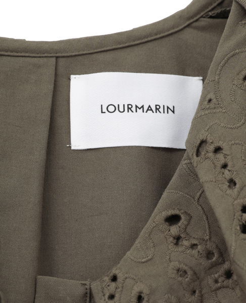 【LOURMARIN】スカラップ刺しゅうブラウス 詳細画像 カーキ 15