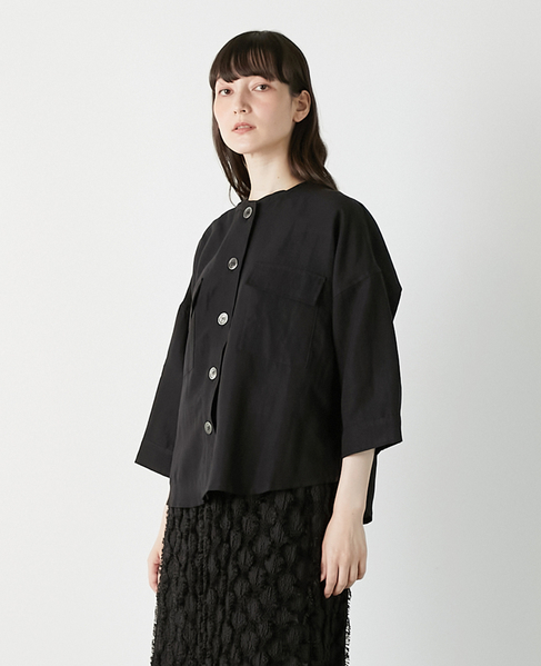 ノーカラードルマンシャケット 詳細画像 ブラック 1