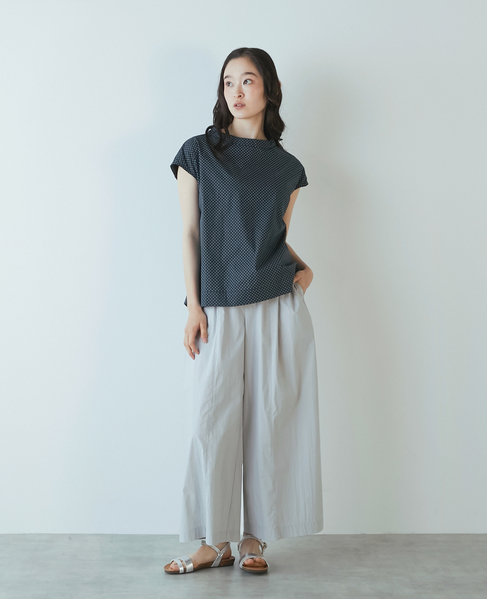 【LOURMARIN】ナイロンワイドパンツ 詳細画像 ライトグレー 5