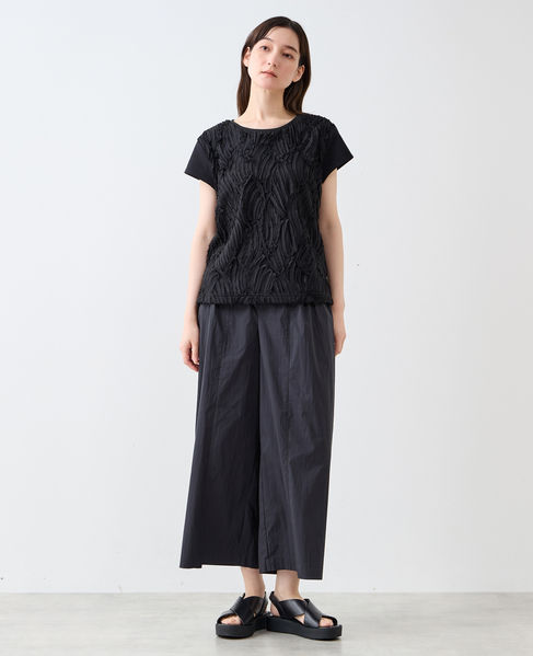 【LOURMARIN】ナイロンワイドパンツ 詳細画像 ブラック 15