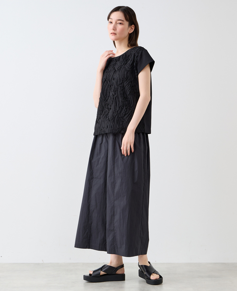 【LOURMARIN】ナイロンワイドパンツ 詳細画像 ブラック 16