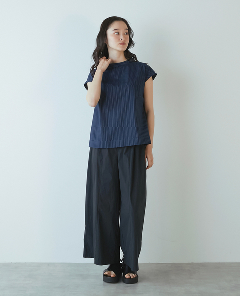 【LOURMARIN】ナイロンワイドパンツ 詳細画像 ブラック 5