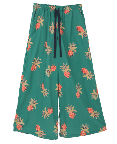 【LOURMARIN】リバティワイドドロストパンツ 詳細画像 グリーン 12