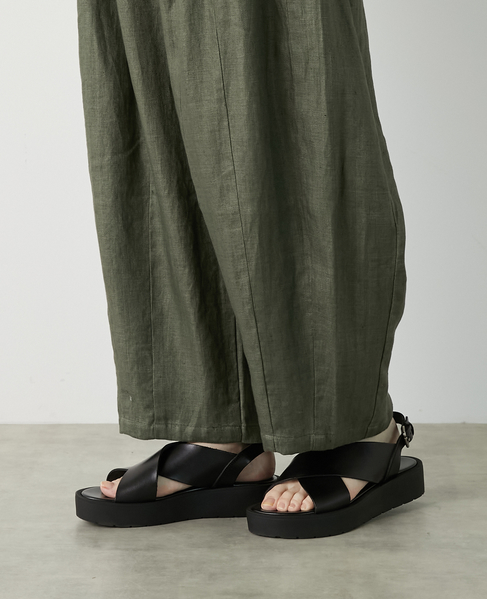 【LOURMARIN】タックバレルパンツ 詳細画像 グリーン 18