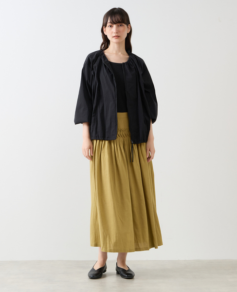 【LOURMARIN】タックフレアーラップスカート 詳細画像 イエロー 10
