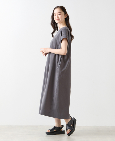 ピンタックロングワンピース 詳細画像 グレー 2