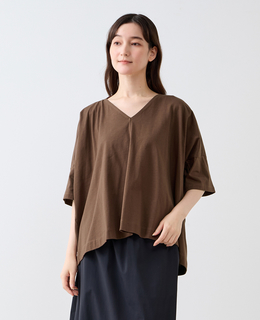 Vネックワイドシルエットプルオーバー