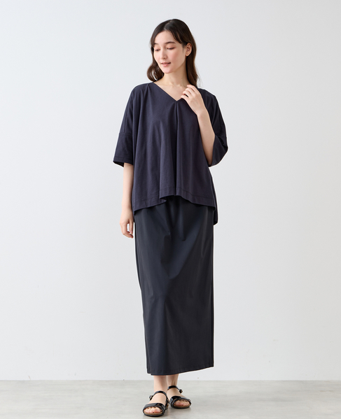 Vネックワイドシルエットプルオーバー 詳細画像 ダークネイビー 3