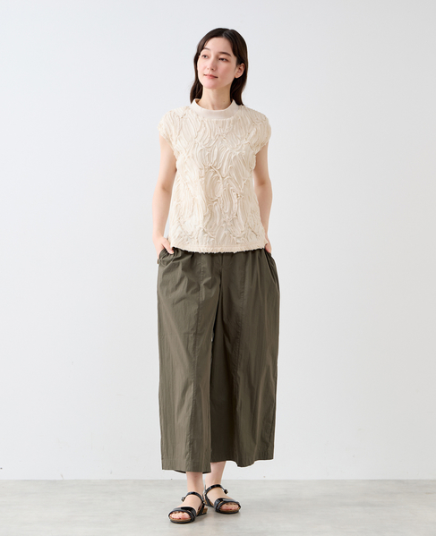 【LOURMARIN】テープチュール刺繍ノースリーブ 詳細画像 アイボリー 2