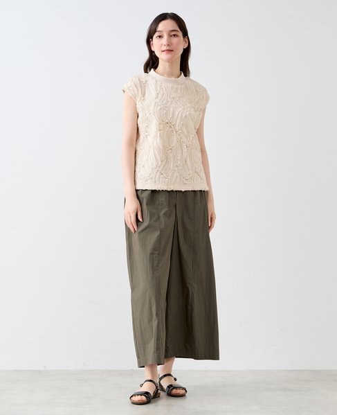 【LOURMARIN】テープチュール刺繍ノースリーブ 詳細画像 アイボリー 3