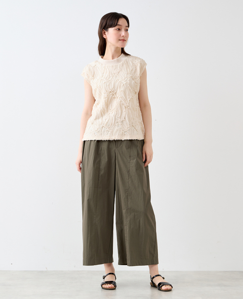 【LOURMARIN】テープチュール刺繍ノースリーブ 詳細画像 アイボリー 9